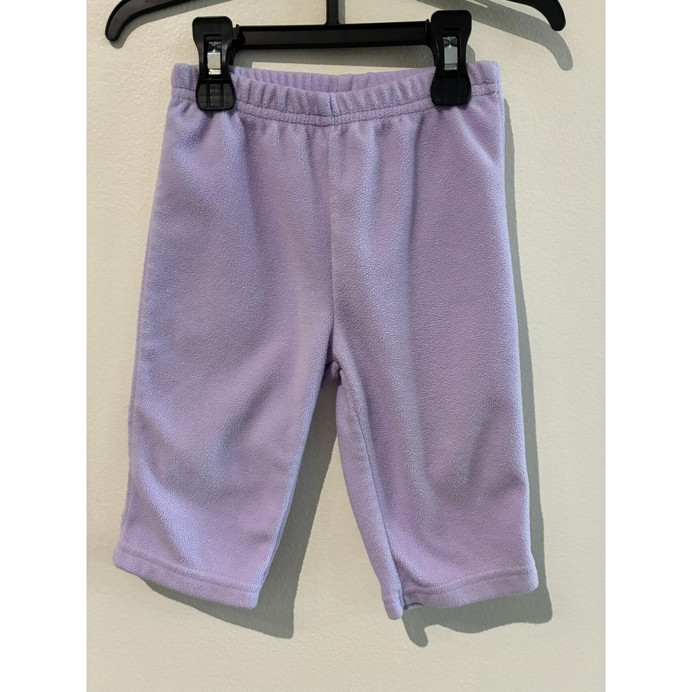 Carters 2000s Baby Girl Fleece Pants Lavender Purple Size 6 Months Elastic Waist